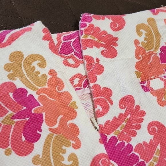 VEUC Sz 6 Fushia Coral Paisley Print Skirt - Picture 12 of 12